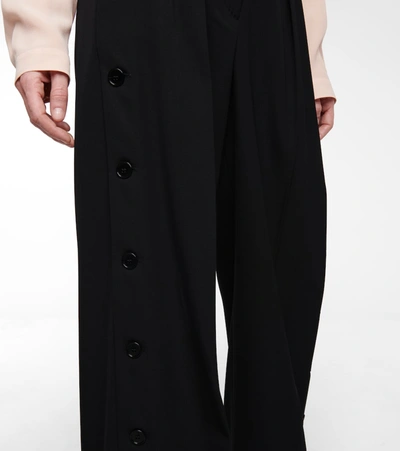 Shop Max Mara Kirsch Wide-leg Virgin Wool Pants In Black