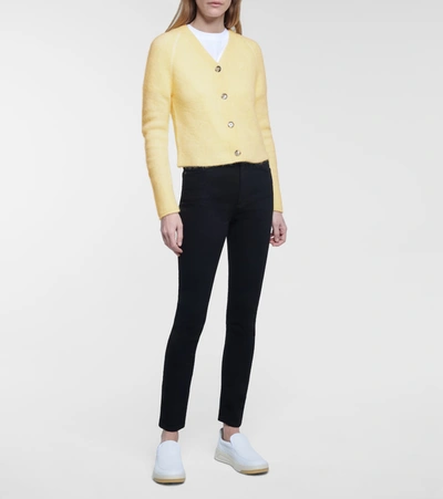 Shop Acne Studios Wool-blend Cardigan In Yellow