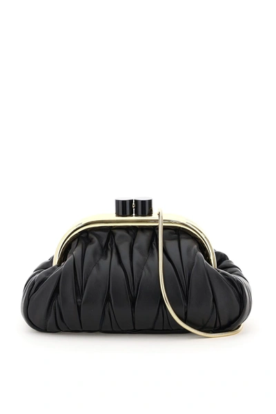 Shop Miu Miu Miu Belle Nappa Bag Matelasse In Nero