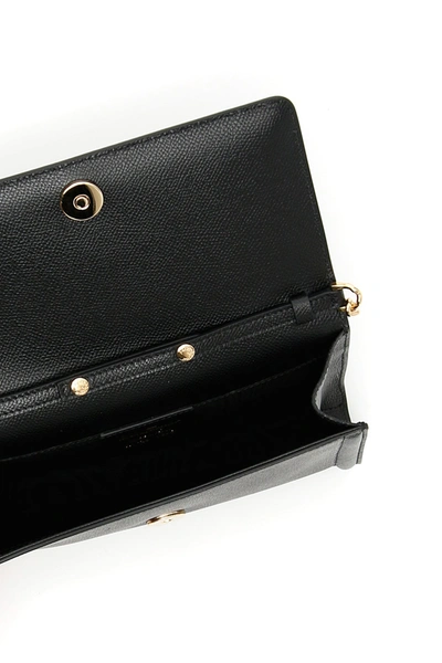 Shop Ferragamo Salvatore  Grain Calfskin Vara Minibag In Nero