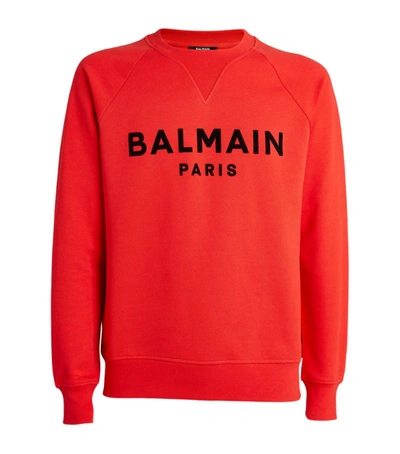 Shop Balmain Monogram Logo Sweatshirt