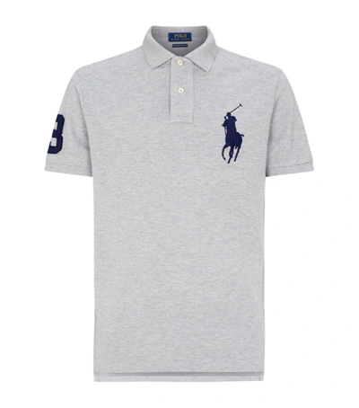 Shop Polo Ralph Lauren Big Polo Pony Polo Shirt In Grey