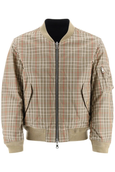 Burberry reversible logo bomber jacket