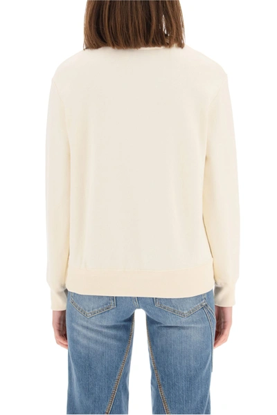 Shop Lanvin Lips Print Sweatshirt In Ecru