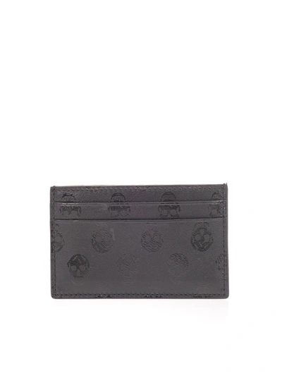 Shop Alexander Mcqueen Skull Card Holder In Black