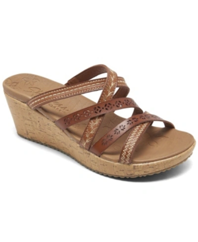 Skechers Women's Beverlee - Tiger Posse Wedge Sandals From Finish Line In  Luggage | ModeSens
