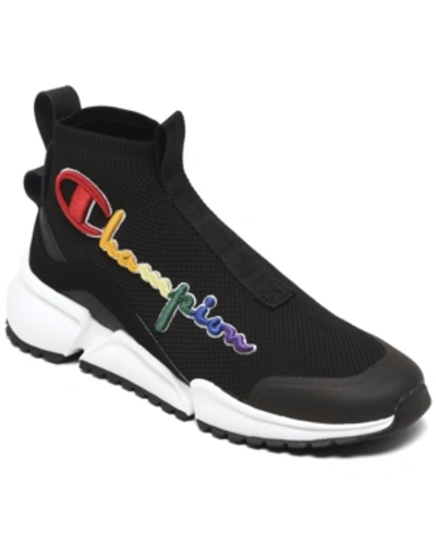 Shop Champion Little Kids Rf Mid Casual Sneakers From Finish Line In Black, Rainbow