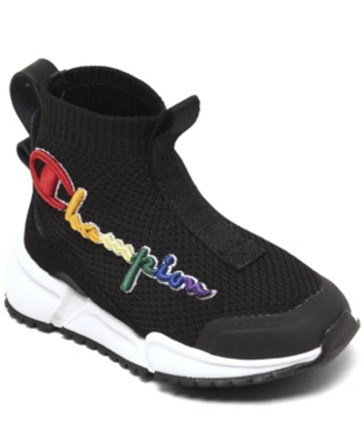 Shop Champion Toddler Rf Mid Casual Sneakers From Finish Line In Black, Rainbow
