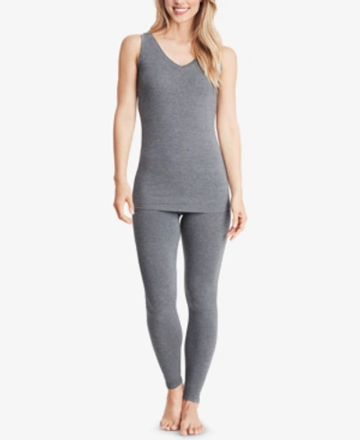 Shop Cuddl Duds Softwear Stretch Reversible Tank Top In Charcoal Heather