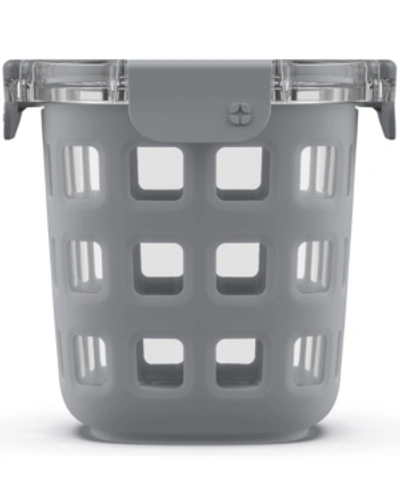 Shop Ello Duraglass 3-cup Round Meal Prep Food Storage Container In Grey