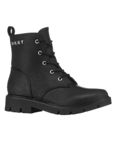 Shop Dkny Little Girls Stassi Moto Boots In Black