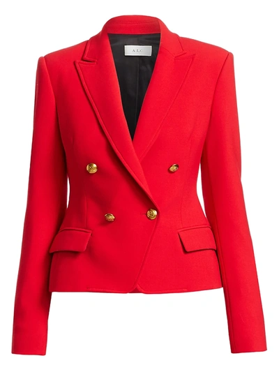 Shop A.l.c Women's Hendrick Double Breasted Blazer In Red