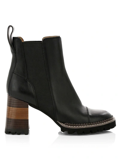 Shop See By Chloé Women's Lug Sole Chelsea Boots In Nero