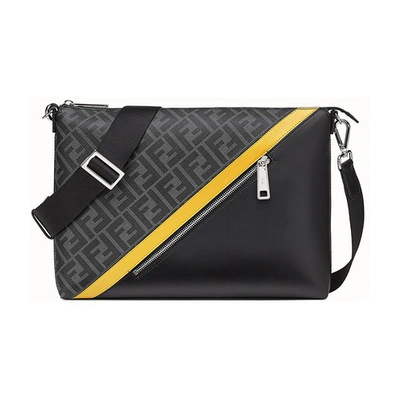 Shop Fendi Messenger In Gris