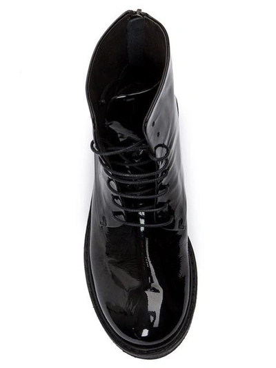 Shop Marsèll Lace-up Combat Boots - Black