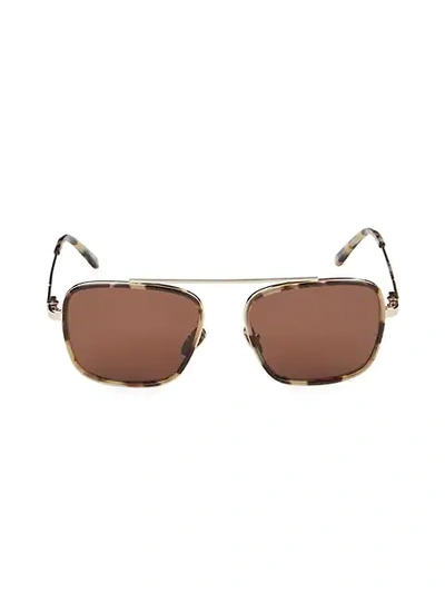 Shop Calvin Klein Women's 55mm Square Sunglasses In Khaki Tortoise