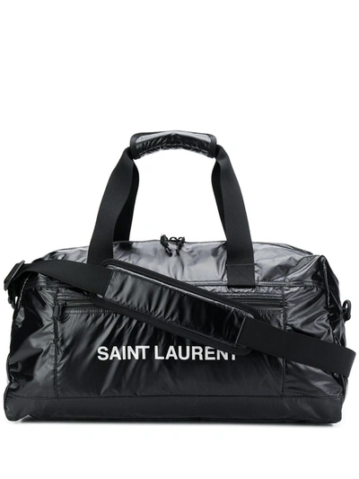 Shop Saint Laurent Nuux Nylon Duffle Bag In Black