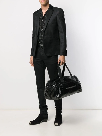 Shop Saint Laurent Nuux Nylon Duffle Bag In Black