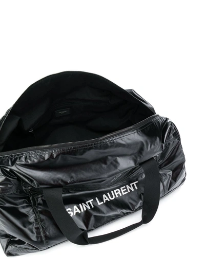 Shop Saint Laurent Nuux Nylon Duffle Bag In Black