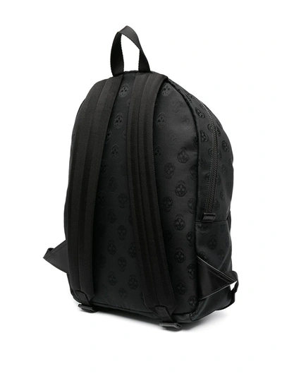 Shop Alexander Mcqueen Skull Print Nylon Backpack In Black