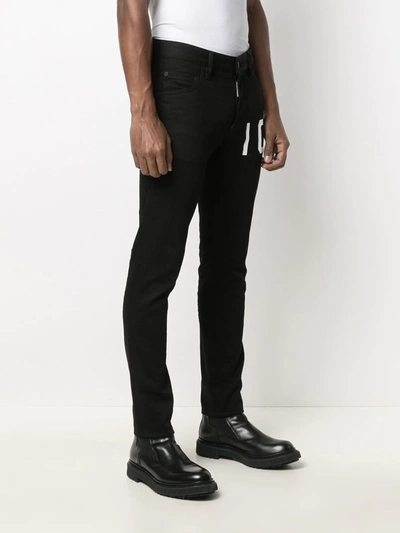 Shop Dsquared2 Icon Slim-fit Jeans In Black