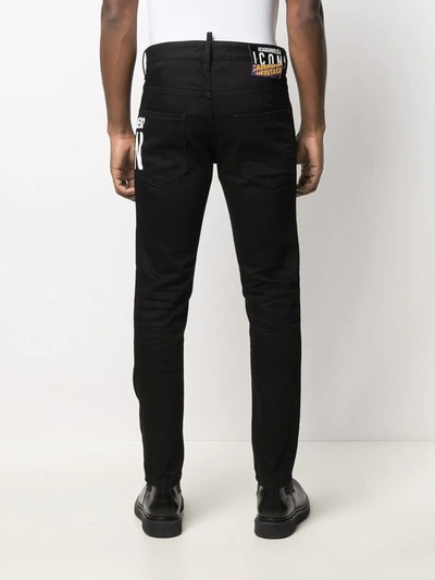 Shop Dsquared2 Icon Slim-fit Jeans In Black
