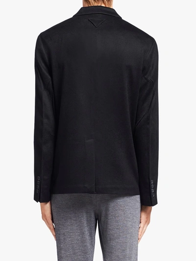 Shop Prada Single-breasted Blazer Jacket In Black