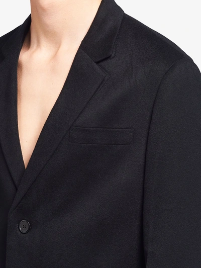Shop Prada Single-breasted Blazer Jacket In Black