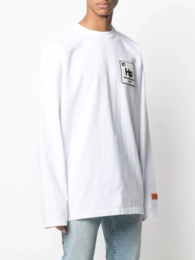 Heron Preston Element Logo-patch Sweatshirt In White