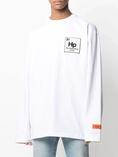 Heron Preston Element Logo-patch Sweatshirt In White