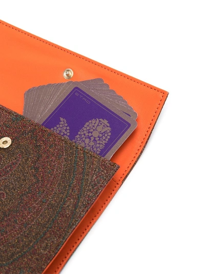 Shop Etro Home Paisley-print Playing Cards In Brown