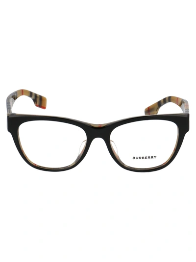 Shop Burberry 0be2301 Glasses In 3806 Top Black On Vintage Check