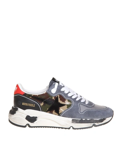 Shop Golden Goose Multimaterial Running Sole Sneakers In Camouflage