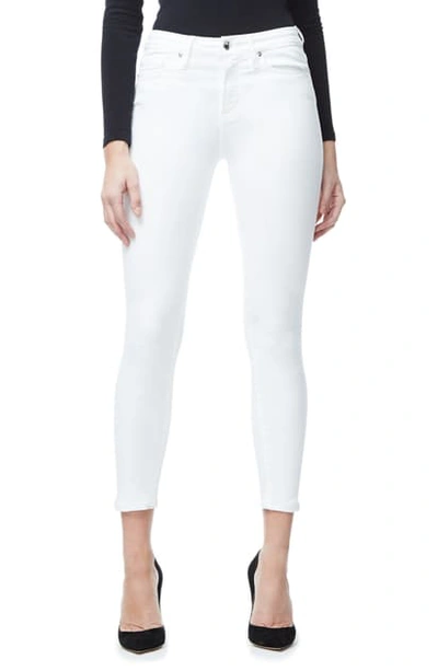 Shop Good American Good Legs High Rise Crop Skinny Jeans In White001