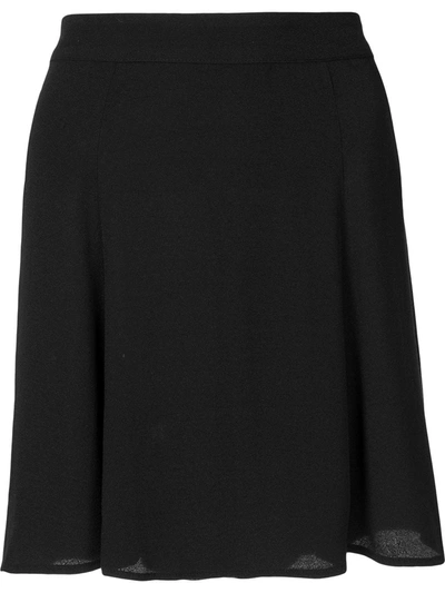 Shop Reformation Flounce High-waist Miniskirt In Black