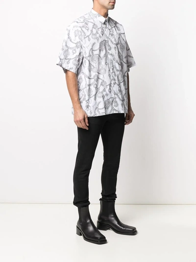 Shop Givenchy Chain Print Shirt In White