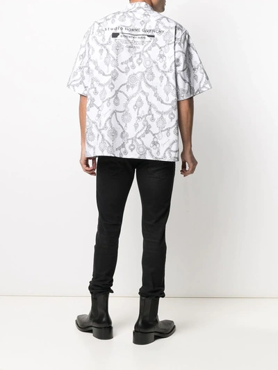 Shop Givenchy Chain Print Shirt In White