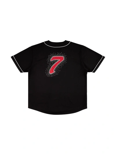 Shop Supreme Rhinestone Baseball Jersey In Black