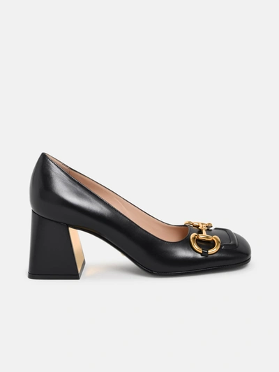 Shop Gucci Black Malaga Kid Pumps