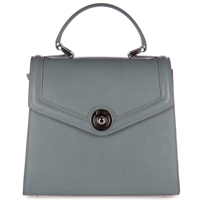 Shop D'este Women's Leather Handbag Shopping Bag Purse Monaco In Grey