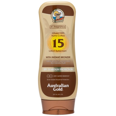 Shop Australian Gold Spf 15 Lotion With Bronzer 237 ml In White