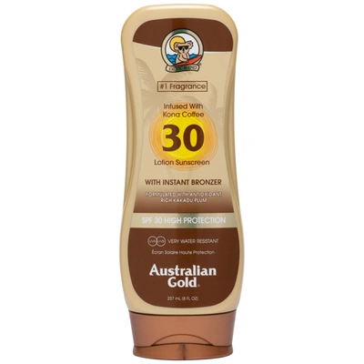 Shop Australian Gold Spf 30 Lotion With Bronzer 237 ml In White