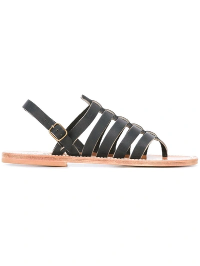 Kjacques Homer Strappy Sandals In Black