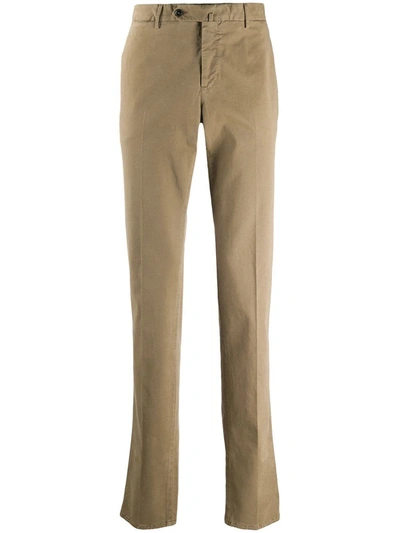 Shop Pantaloni Torino 01 Tinto Slim Trousers In Nude & Neutrals
