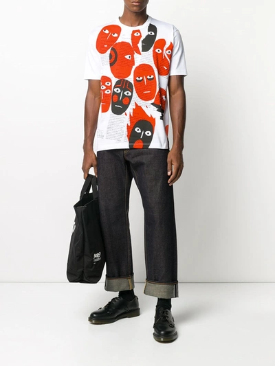 Shop Junya Watanabe Comme Dg Printed T-shirt In White