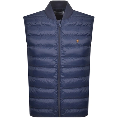 Farah Vintage Stanstall Quilted Gilet Navy | ModeSens