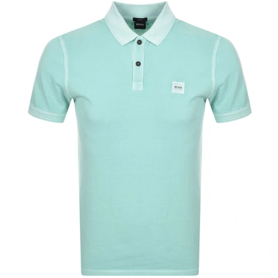 Shop Boss Casual Boss Prime Short Sleeved Polo T Shirt Green