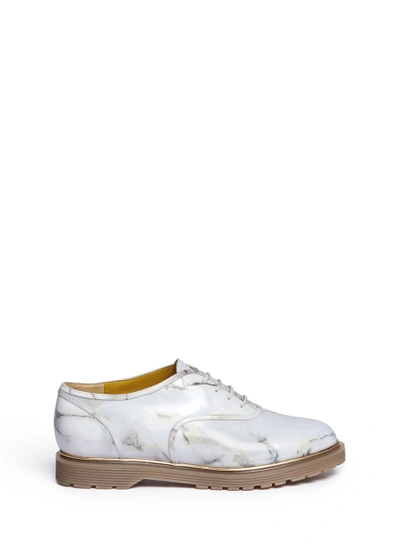 Shop Charlotte Olympia 'stefania' Marble Effect Print Leather Oxfords