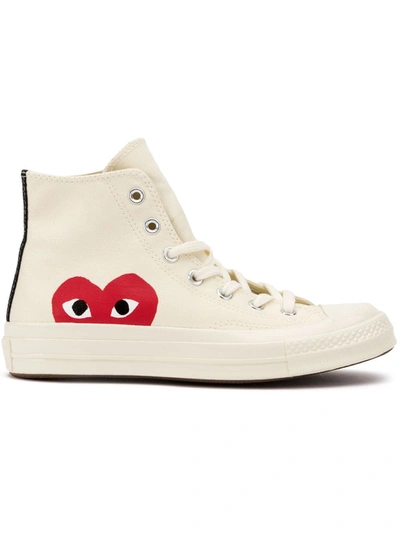Comme Des Garçons Cdg Play X Converse Chuck Taylor All Star Peek-a-boo  Canvas Sneakers In Beige | ModeSens