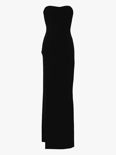 Shop Monot Thigh Slit Tube Gown - Women's - Polyester/triacetate In Black
